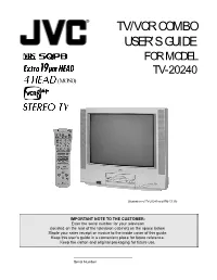 Tv/Vcr Combo User's Guide