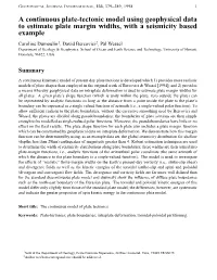 A Continuous Plate-Tectonic Model Using Geophysical Data to Estimate