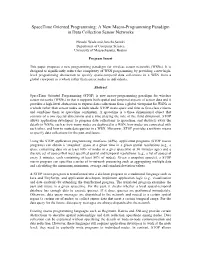 A New Macro-Programming Paradigm in Data Collection Sensor Networks