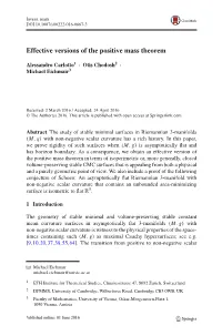Effective Versions of the Positive Mass Theorem