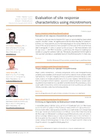Evaluation of Site Response Characteristics Using Microtremors