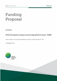 FP022: Development of Argan Orchards in Degraded Environment - DARED