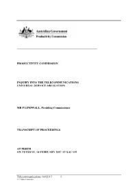 Perth Public Hearing Transcript