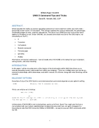 UNIX X Command Tips and Tricks David B