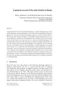 A Gestural Account of the Velar Fricative in Navajo