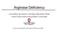 Arginase Deficiency