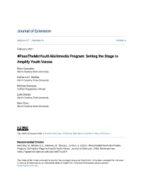 Passthemicyouth Multimedia Program: Setting the Stage to Amplify Youth Voices