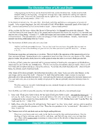The Christian View of Life and Death