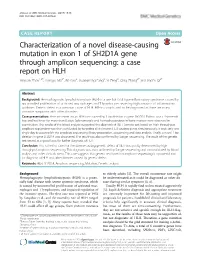 Characterization of a Novel Disease-Causing Mutation in Exon 1 of SH2D1A Gene Through Amplicon Sequencing: a Case Report On