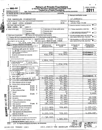 Form 990-PF Return of Private Foundation