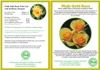 Phab Gold Rose Order Form Refer to Price List and Delivery Notes on Page 4