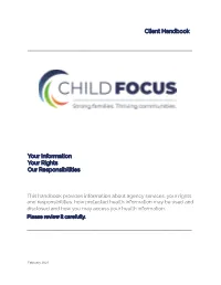 Your Information Your Rights Our Responsibilities Client Handbook