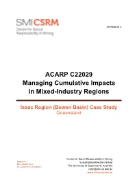 ACARP C22029 Managing Cumulative Impacts in Mixed-Industry Regions