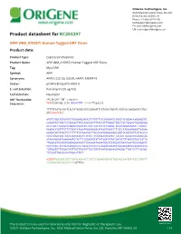 APIP (NM 015957) Human Tagged ORF Clone Product Data