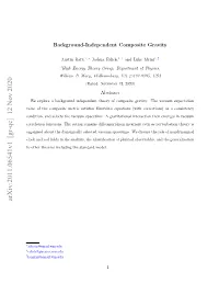 Background-Independent Composite Gravity