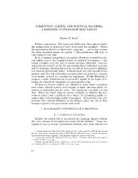 Corruption, Clients, and Political Machines: a Response to Professor Issacharoff