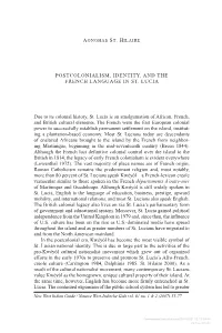 Postcolonialism, Identity, and the French Language in St. Lucia