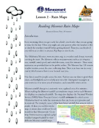 Reading Mesonet Rain Maps
