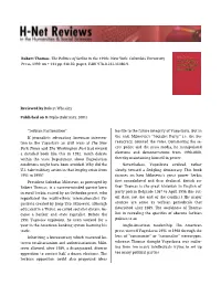 "Serbian Factionalism" Hostile to the Future Integrity of Yugoslavia