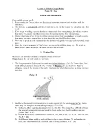 1 Lesson 3. S-Basic Gospel Points Point # 2—Sin Review And