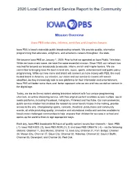 2020 Local Content and Service Report to the Community