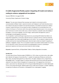 A Mobile Augmented Reality System Integrating 3D Model and Radiance Scaling to Enhance Epigraphical Inscriptions
