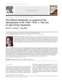 An Analysis of the Development of IVF 1969-1978. V. The