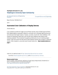 Automated Color Calibration of Display Devices