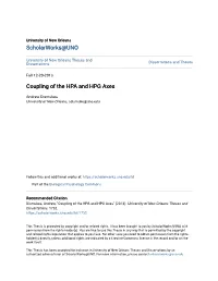 Coupling of the HPA and HPG Axes