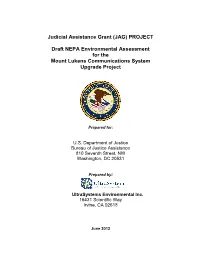 Environmental Assessment for the Mount Lukens Communications System Upgrade Project
