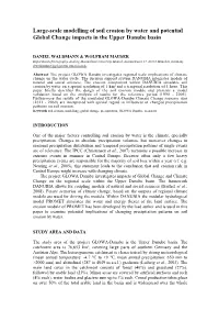 Large-Scale Modelling of Soil Erosion by Water and Potential Global Change Impacts in the Upper Danube Basin