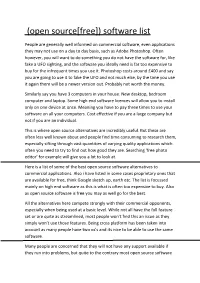 (Open Source[Free]) Software List