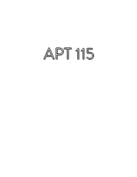 APTAPT 115115 Table of Contents