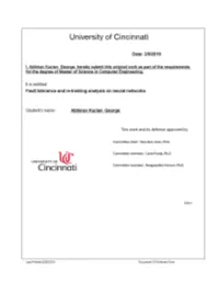 Fault Tolerance and Re-Training Analysis on Neural Networks
