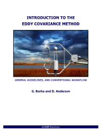 Introduction to the Eddy Covariance Method