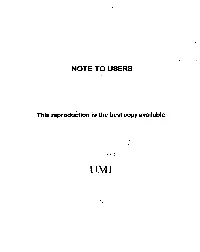 Note to Users