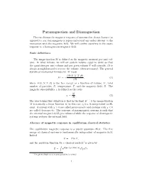 Paramagnetism and Diamagnetism