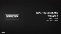 Real-Time Finite Element Method (FEM) and Tressfx