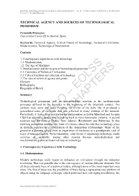 Technical Agency and Sources of Technological Pessimism - Fernando Broncano