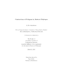 Contractions of Polygons in Abstract Polytopes