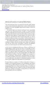 Defects and Geometry in Condensed Matter Physics David R