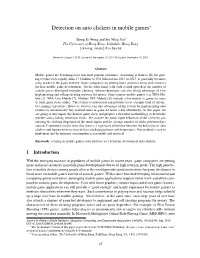 Detection on Auto Clickers in Mobile Games∗