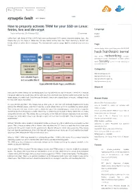 Fstrim, Lvm and Dmcrypt