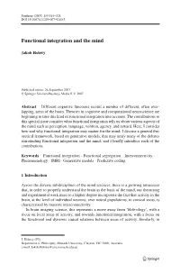 Functional Integration and the Mind