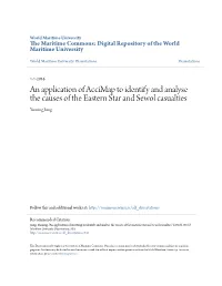 An Application of Accimap to Identify and Analyse the Causes of the Eastern Star and Sewol Casualties Yanning Jiang