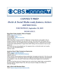CONNECT PREP Onair & Social Media Ready Features, Kickers And