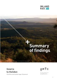 Gowrie to Helidon Summary of Findings