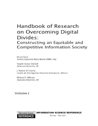 Handbook of Research on Overcoming Digital Divides: Constructing an Equitable and Competitive Information Society