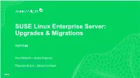 SUSE Linux Enterprise Server: Upgrades & Migrations