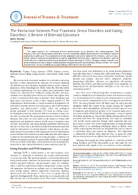 The Interaction Between Post-Traumatic Stress Disorders